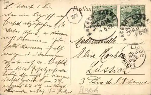 Ak Aachen, Theater, Kaiser Wilhelm-Denkmal