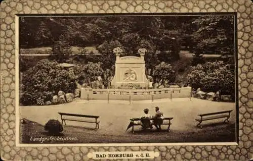 Ak Bad Homburg vor der Höhe Hessen, Landgrafenbrunnen