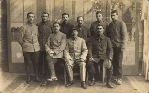 Foto Ak Bautzen in der Oberlausitz, Kriegsgefangenenlager, Kriegsgefangene, Gruppenbild, 1. WK