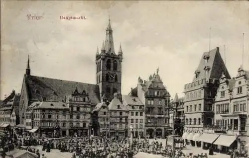 Ak Trier an der Mosel, Hauptmarkt