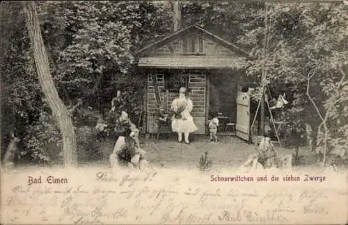 Ak Bad Elmen Salzelmen Schönebeck an der Elbe, Schneewittchen und die sieben Zwerge