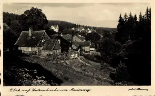 Ak Schierke Wernigerode im Harz, Unterschierke, Blick vom Marienweg