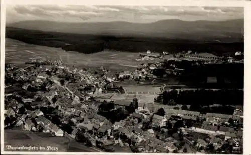 Ak Benneckenstein Oberharz, Fliegeraufnahme, Panorama