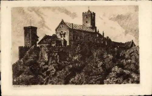 Künstler Ak Lutherstadt Eisenach in Thüringen, Wartburg