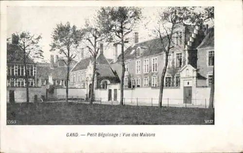 Ak Gand Gent Ostflandern, Petit Beguinage, vue des Maisons