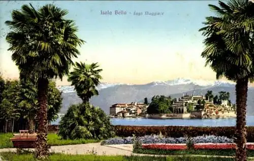 Ak Isola Bella Lago Maggiore Piemonte, Lago Maggoire, Gesamtansicht