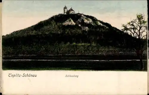 Ak Teplice Šanov Teplitz Schönau Region Aussig, Schlossberg