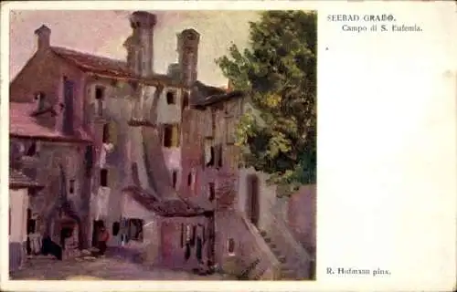 Künstler Ak Grado Friuli Venezia Giulia, Campo di S. Eufemia