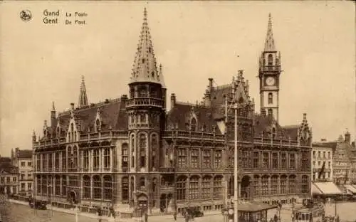 Ak Gand Gent Ostflandern, Poste