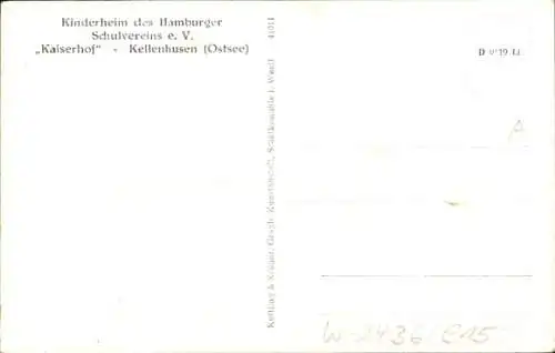 Ak Ostseebad Kellenhusen in Holstein, Kinderheim des Hamburger Schulvereins e.V., Kaiserhof