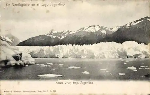 Ak Santa Cruz Argentinien, Un Ventisguero, Lago Argintino