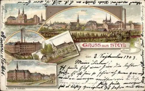 Litho Steyl Venlo Limburg Niederlande, Stadt, Missionshaus, Werkhaus, Kloster