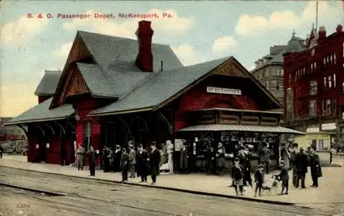 Ak McKeesport Pennsylvania USA, B. & O. Passenger Depot