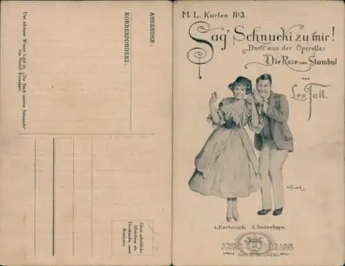 Klapp Lied Ak Sag Schnucki zu mir, Die Rose von Stamboul, Leo Fall