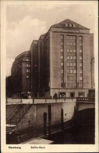 Ak Hamburg Mitte Altstadt, Ballin Haus