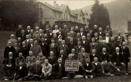 Foto Ak Wendefurth Thale im Harz, Glück auf, Gruppenbild