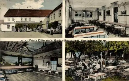 Ak Konradowa Konradsdorf Conradsdorf Schlesien, Garten-Restaurant Franz Dittmann, Saal