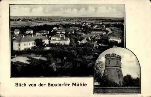 Ak Boxdorf Moritzburg in Sachsen, Boxdorfer Mühle, Panorama