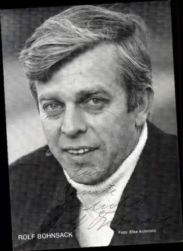 Ak Schauspieler Rolf Bohnsack, Portrait, Autogramm