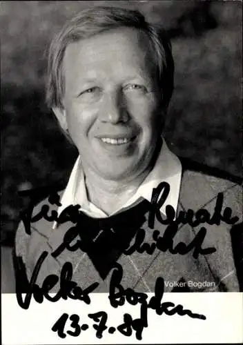 Ak Schauspieler Volker Bogdan, Portrait, Autogramm
