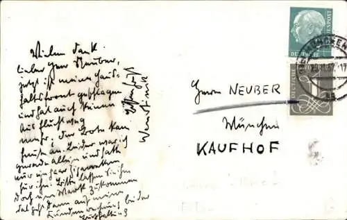 Ak Schauspieler Werner Finck, Portrait, Die Züricher Verlobung, Autogramm