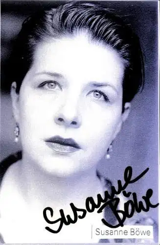 Ak Schauspielerin Susanne Böwe, Portrait, Autogramm