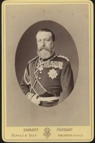 Cabinet Foto Portrait Großherzog Friedrich I. von Baden