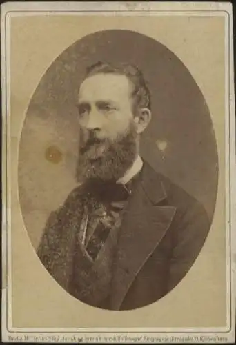 Cabinet Foto Portrait Prinz Johann von Schleswig-Holstein-Sonderburg-Glücksburg