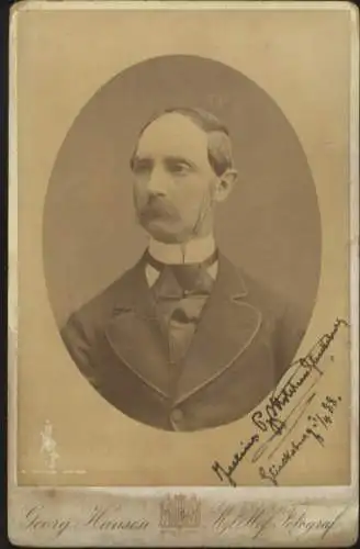 Cabinet Foto Portrait Prinz Julius von Schleswig-Holstein-Sonderburg-Glücksburg