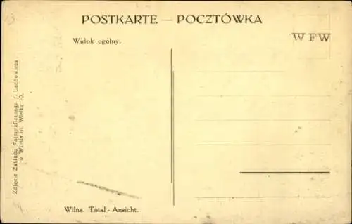 Ak Vilnius Wilna Litauen, Gesamtansicht