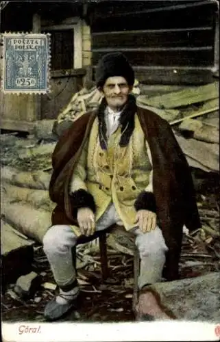 Ak Polnische Tracht, Goralen-Tracht