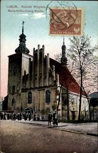 Ak Lublin Polen, Maria-Hilfsuchung-Kirche