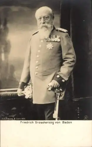 Ak Großherzog Friedrich I. von Baden, Portrait