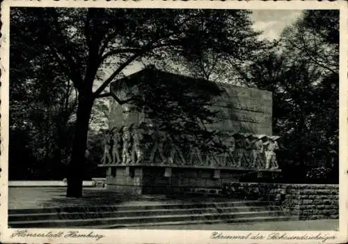 Ak Hamburg Mitte Altstadt, Ehrenmal der Sechsundsiebziger