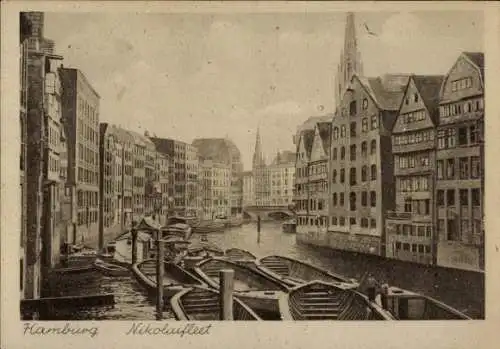 Ak Hamburg Mitte Altstadt, Nikolaifleet