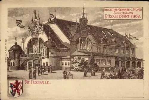 Ak Düsseldorf am Rhein, Ausstellung 1902, Festhalle