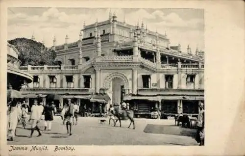 Ak Mumbai Bombay Indien, Straßenpartie, Jumma Musijd