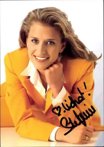Autogrammkarte Sängerin Stefanie Hertel, Portrait