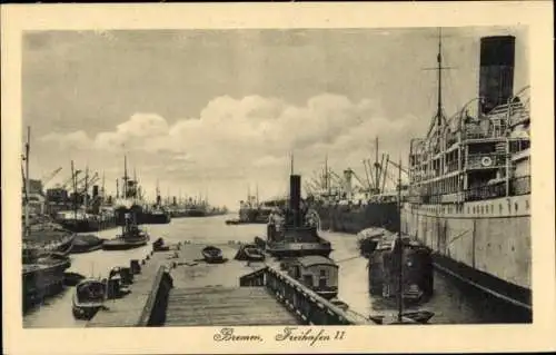 Ak Hansestadt Bremen, Freihafen II