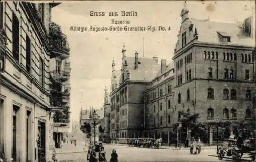 Ak Berlin Kreuzberg, Kaserne Königin Augusta Garde Grenadier Regt. No. 4, Columbiadamm