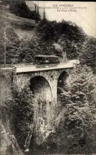Ak Luz Saint Sauveur Hautes Pyrénées, Route du Pierrefitte, Pont d’Enter