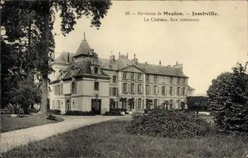 Ak Jambville Yvelines, Le Chateau, face interieure
