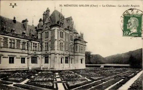 Ak Menetou-Salon Cher, Le Chateau, Le Jardin Anglais
