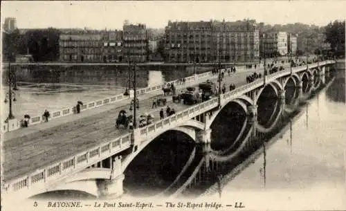 Ak Bayonne Pyrénées Atlantiques, Le Pont Saint-Esprit