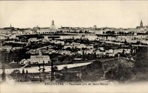 Ak Angoulême Charente, Panorama pris de Saint-Martin