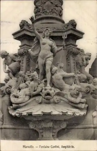 Ak Marseille Bouches du Rhône, Fontaine Cantini, Ampharite