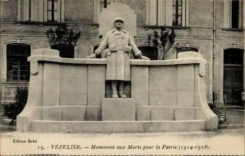 Ak Vezelise Meurthe et Moselle, Monument aux Morts pour la Patrie 1914-1918