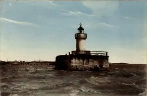 Ak La Pallice Rochelle Charente Maritime, Hafeneinfahrt, Leuchtturm