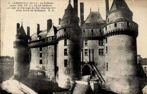 Ak Langeais Indre et Loire, Schloss