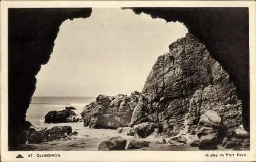 Ak Quiberon Morbihan, Grotte de Port Bara